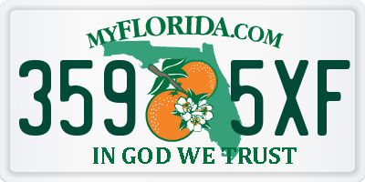 FL license plate 3595XF