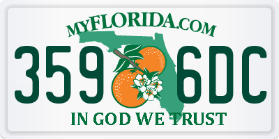 FL license plate 3596DC