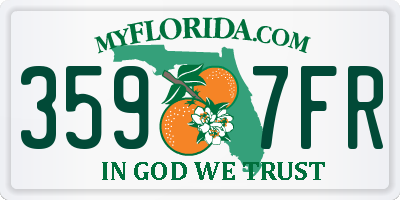 FL license plate 3597FR