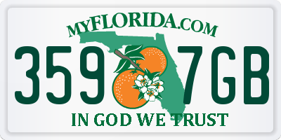 FL license plate 3597GB
