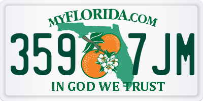 FL license plate 3597JM