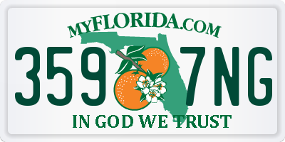 FL license plate 3597NG