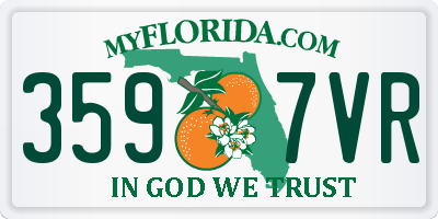 FL license plate 3597VR