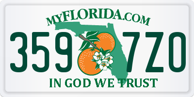 FL license plate 3597ZO