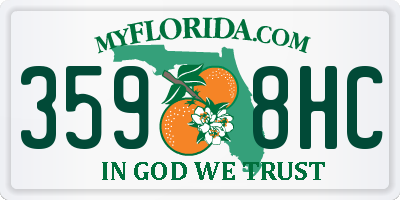 FL license plate 3598HC