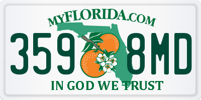 FL license plate 3598MD