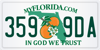 FL license plate 3599DA