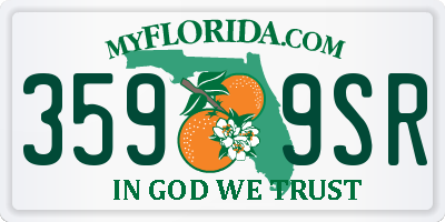 FL license plate 3599SR