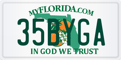 FL license plate 35BYGA