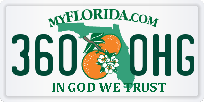 FL license plate 3600HG