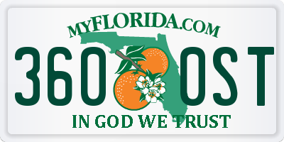 FL license plate 3600ST