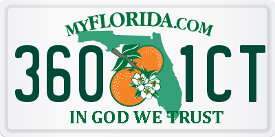 FL license plate 3601CT