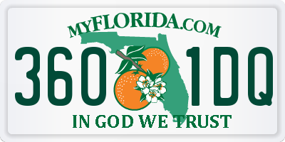 FL license plate 3601DQ