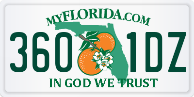 FL license plate 3601DZ