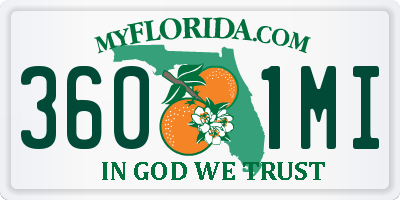 FL license plate 3601MI
