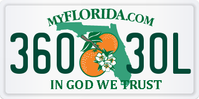 FL license plate 3603OL
