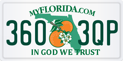 FL license plate 3603QP