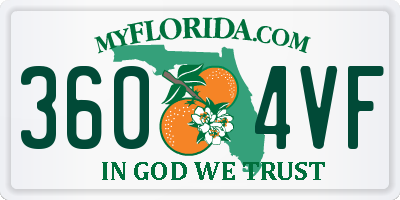 FL license plate 3604VF