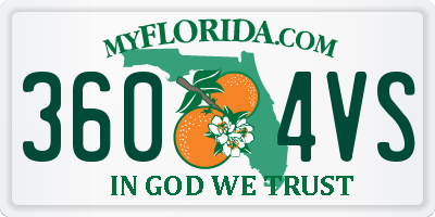 FL license plate 3604VS