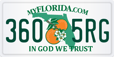 FL license plate 3605RG