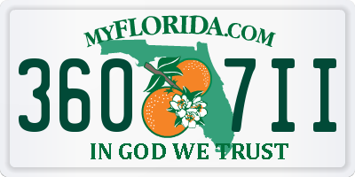 FL license plate 3607II