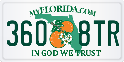 FL license plate 3608TR