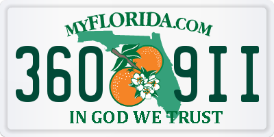 FL license plate 3609II
