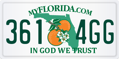 FL license plate 3614GG