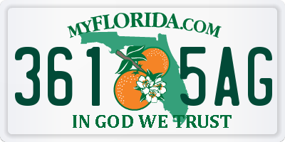 FL license plate 3615AG