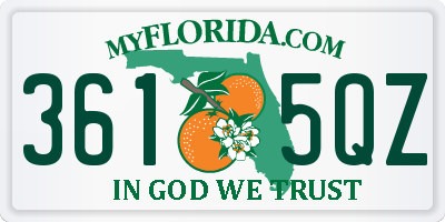 FL license plate 3615QZ