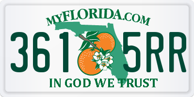 FL license plate 3615RR