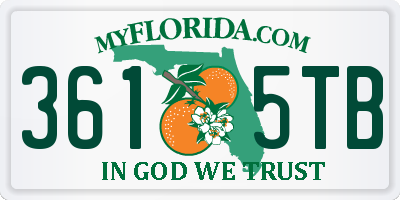 FL license plate 3615TB
