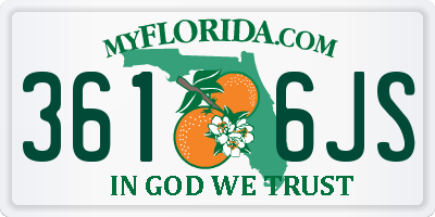 FL license plate 3616JS