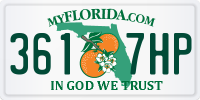 FL license plate 3617HP