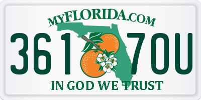 FL license plate 3617OU
