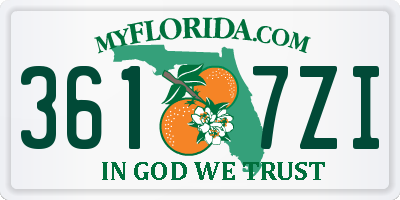 FL license plate 3617ZI