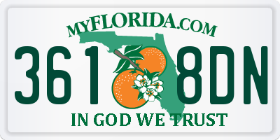 FL license plate 3618DN