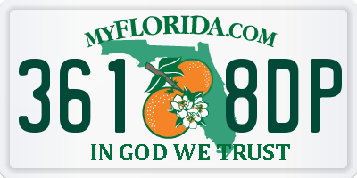 FL license plate 3618DP