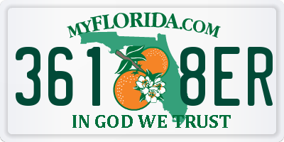 FL license plate 3618ER