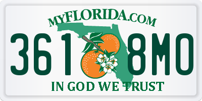FL license plate 3618MO