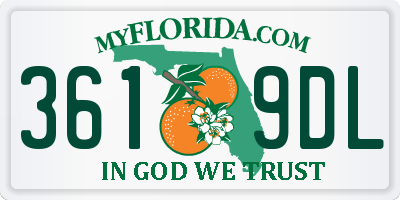 FL license plate 3619DL