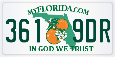 FL license plate 3619DR