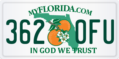 FL license plate 3620FU