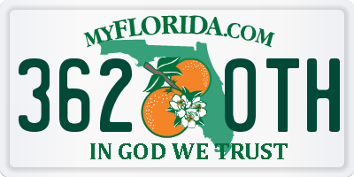 FL license plate 3620TH