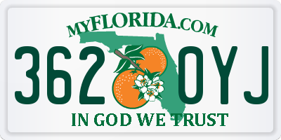 FL license plate 3620YJ