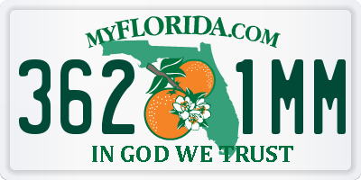 FL license plate 3621MM