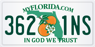 FL license plate 3621NS