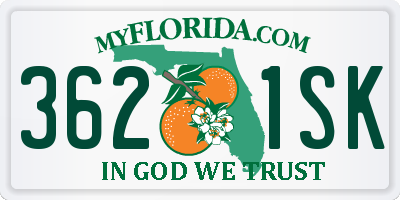 FL license plate 3621SK