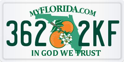 FL license plate 3622KF