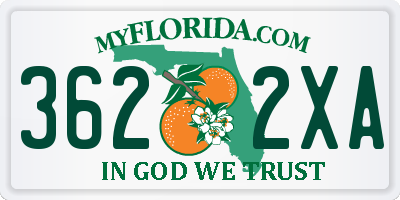 FL license plate 3622XA
